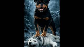 Rottweiler vs Wolf vs black panther hyena Husky German Shepherd Doberman pitbull Battle [upl. by Ephram]