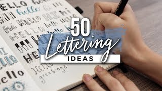 50 Hand Lettering Ideas Easy Ways to Change Up Your Writing Style [upl. by Fowkes]