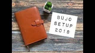 Bullet Journal Setup 2018  Bujo Setup Januar 2018  Leder Cover Joy Token [upl. by Hsekar448]