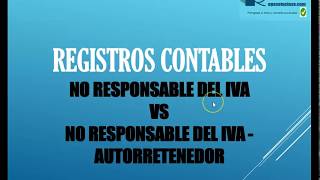 Registro Contable CASO 6  Compra No responsable de IVA a un No responsable de IVA autorretenedor [upl. by Akemihs]