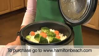 Hamilton Beach® Digital Simplicity™ Deluxe Rice CookerSteamer 37536 [upl. by Guinna882]