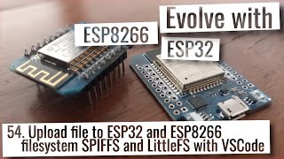 ESP32 amp ESP8266  Upload file to ESP32 and ESP8266 filesystem SPIFFS and LittleFS with VSCode [upl. by Kcyrred]