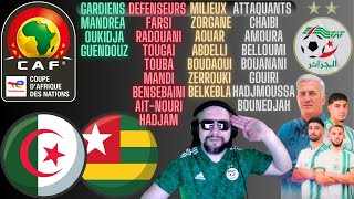 🚨QCAN 2025  MA LISTE DES 24 JOUEURS  ALGERIE  TOGO FOOTBALL [upl. by Elias]