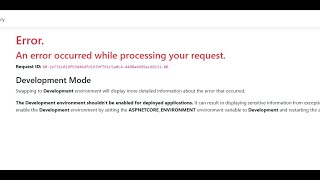 Error An error occurred while processing your request AspNet core IIS [upl. by Sanbo565]