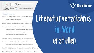 Literaturverzeichnis in Word erstellen  Scribbr 🎓 [upl. by Lekar770]