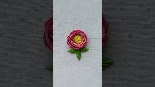 Looped Back Stitch Flower 🌸 handembroidery embroidery embroiderydesigns flowerembroidery [upl. by Imiaj18]