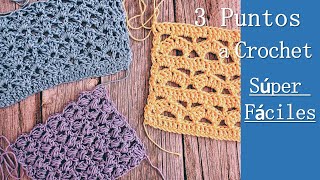 3 Puntos calados a crochet SÚPER FÁCILES ¡Paso a paso [upl. by Ecnatsnoc669]