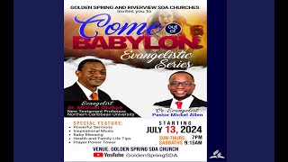 Golden Spring SDA  Evangelistic Series  Evangelist Michael Oluikpe  July 24 2024 [upl. by Steven]