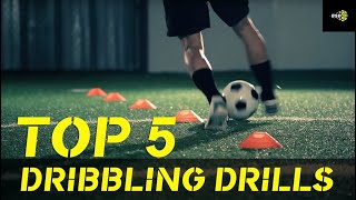 Top 5 Soccer Dribbling Drills How to improve your dribbling [upl. by Enidaj]