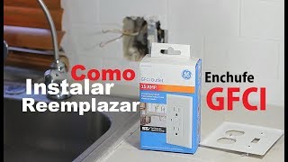 Como Instalar Reemplazar Enchufe GFCI Tomacorriente [upl. by Charters]