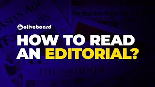 How To Read An Editorial  Daily Editorial Analysis  The Hindu Indian Express LiveMint [upl. by Nhguavahs]