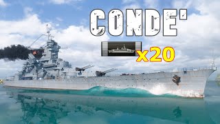 World of WarShips Condé  6 Kills 344K Damage [upl. by Renell]