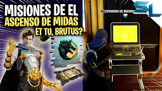 Como COMPLETAR TODAS las MISIONES DE EL ASCENSO DE MIDAS ET TU BRUTUS FORTNITE [upl. by Aehsila83]