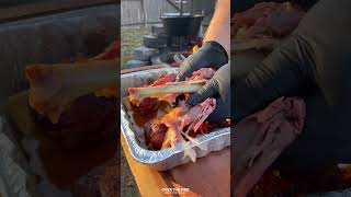 Stuffed Turkey Leg Poppers  Over The Fire Cooking by Derek Wolf [upl. by Aneelehs]