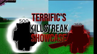 Killstreak ShowcaseALL PHASESTerrifics Slap Battles OUTDATED [upl. by Elison]