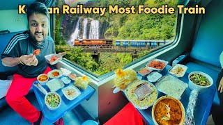 Most Foodie Train Journey Mandovi Express Part 2  Konkan Railway Extreme Monsoon Journey [upl. by Kally]