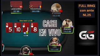 DIRECTO nl25 full ring GGPoker [upl. by Hairem]