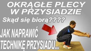 Technika przysiadu  jak zlikwidować okrągłe plecy [upl. by Lebbie]