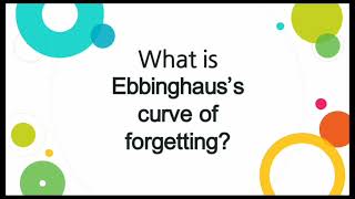 What is the Ebbinghauss curve of forgetting in urduhindiEnglish Psychology [upl. by Neenej]