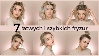 7 ŁATWYCH I SZYBKICH FRYZUR NA LATO 💁🏼 [upl. by Gregorius381]