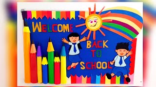 Welcome back to school bulletin board ideas Welcome back school bulletin board [upl. by Yneffit]