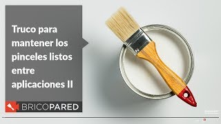 Truco para mantener los pinceles listos con pinturas al disolvente [upl. by Idnem]