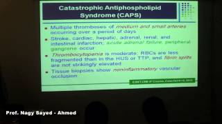 Antiphospholipid Syndrome APS Prof Nagy Sayed  Ahmed [upl. by Hsuk]