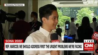 Rep Sandro Marcos interview with Ms Pia Hontiveros CNN [upl. by Snyder]