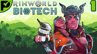 Starting with something  Rimworld Biotech Ep 1 Rimworld Tropical Rainforest Randy 500 [upl. by Atrice194]