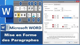 Leçon N°8 Atelier Word 3 mise en forme de paragraphe [upl. by Asiuol]