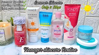 Simple Everyday Skincare Routine For Teenagers Summer Skincare Routine beautyhacks skincaretips [upl. by Ati263]