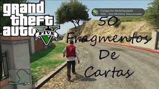 GTA V ConquistaTroféu  Um Mistério Solucionado  Localizações Dos 50 Fragmentos De Cartas ptbr [upl. by Heywood]