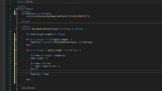 How to Validate a Credit Card Number in Visual Basic Luhn Algorithm [upl. by Fleta]