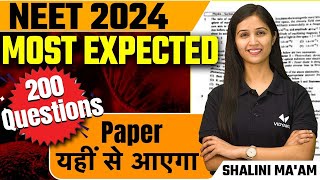 Most Important MCQs  NEET 2024  Most Expected Questions  Biology by Shalini Maam [upl. by Scheld]