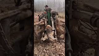 Mighty Tractor Power Uprooting Tree Stumps with Precision [upl. by Garwood216]