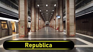 Metro Station Republica  Bucharest 🇷🇴  Walkthrough 🚶 [upl. by Atsedom328]