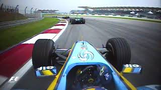 Fernando Alonsos Superb Start  2004 Malaysian Grand Prix [upl. by Odele569]