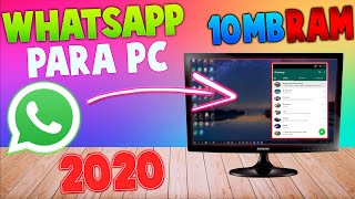 Como Tener Whatsapp En PC Sin Teléfono Inteligente 2020  100 Funcional [upl. by Enyleve]