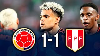 EMPATE AGÓNICO COLOMBIA Vs PERU 11 RESUMEN y ANALISIS del PARTIDO ELIMINATORIAS SUDAMERICANAS [upl. by Tsuda686]