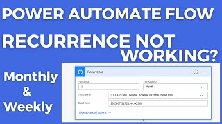 Power automate scheduled flow not running  flow recurrence not working  Scheduled flow issue fixed [upl. by Prader]