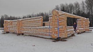 MASSIVE Log Home BUILD Comes To Life  Building My Log Home Pt 11 [upl. by Atekan]