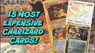 Top 15 MOST Expensive Charizard Cards [upl. by Mcfadden]