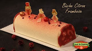 ❅ Recette de Bûche de Noël Citron Framboise ❅ [upl. by Nnylirej980]