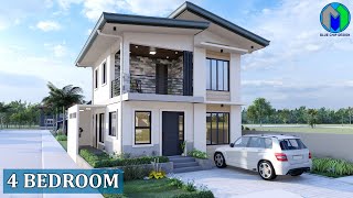 Two Storey House Design  4 Bedrooms [upl. by Onstad]