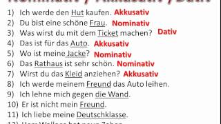 determining cases with nominative accusative and dative  wwwgermanforspaldingorg [upl. by Yldarb]