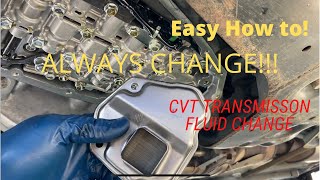 CVT tranmission fluid change  ALWAYS CHANGE IF YOU HAVE A CVT [upl. by Nitsoj]