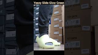 MAX COMFORT SLIDES Yeezy Slide Glow Green On Feet [upl. by Espy534]