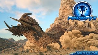 Final Fantasy XV  Adamantoise Boss Fight amp Location Tortoise Toppler Trophy  Achievement Guide [upl. by Atteram]