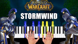 World of Warcraft  Stormwind Theme  Piano Cover amp Tutorial [upl. by Anilev]