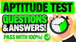 APTITUDE TEST QUESTIONS amp ANSWERS How to PASS an APTITUDE TEST PASS your TEST with 100 [upl. by Grimonia]